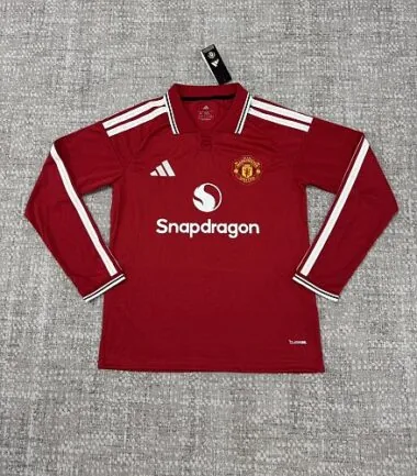 26-27 Man United Home Long Sleeve Soccer Jerseys