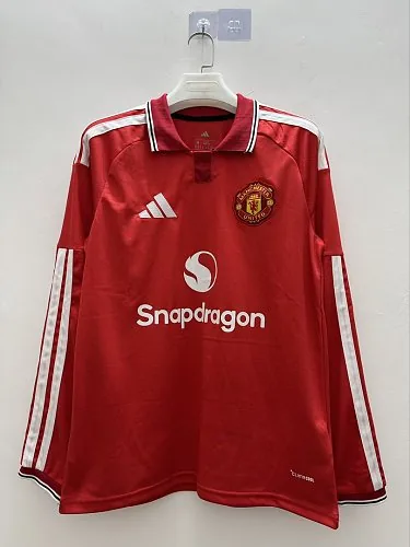 26-27 Man United Home Long Sleeve Soccer Jerseys