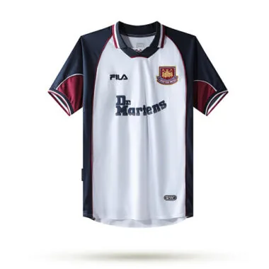 1999/2001 West Ham United Away Retro Soccer Jerseys