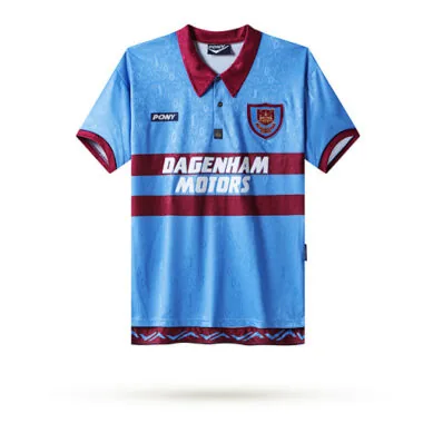 1995/97 West Ham United Away Retro Soccer Jerseys