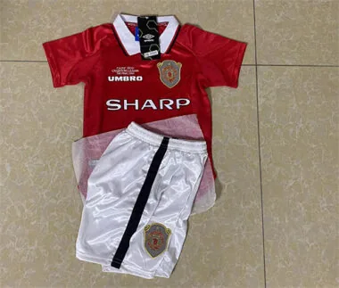 99/00 M-anchester U-nited Home Retro Kids Soccer Jerseys