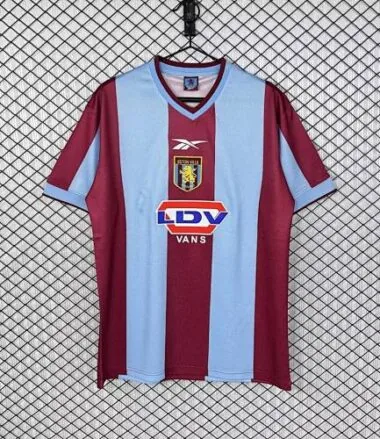 Maillots de football rétro « domicile » d'Aston Villa, saison 99-00