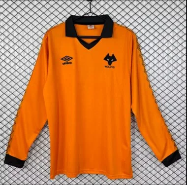 Maillots de football rétro des Wolves des saisons 80-81 (à domicile)