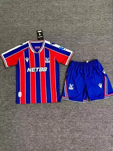 25-26 Camisolas de futebol infantis do Crystal Palace (jogo em casa)