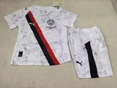 25-26 Manchester City Away Kids Soccer Jerseys