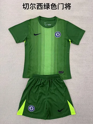 25-26 Chelsea Goalkeeper Kids Soccer Jerseys