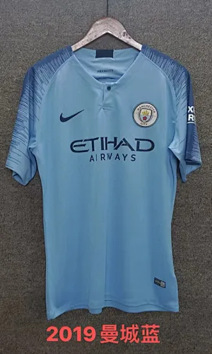 18-19 Manchester City Home Retro Soccer Jerseys