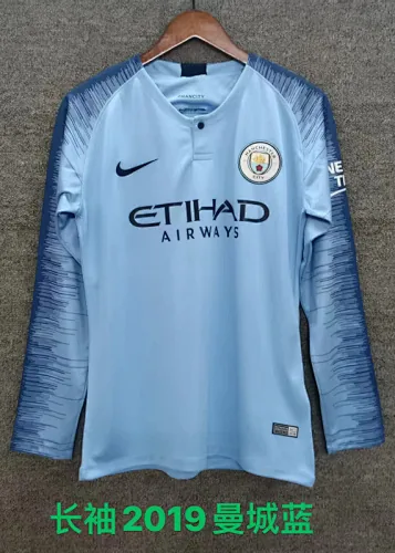 18-19 Manchester City Home Retro Soccer Jerseys