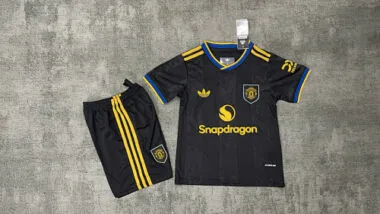 25-26 Man United Third Kids Soccer Jerseys