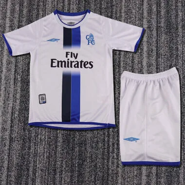 2003 Chelsea Auswärts-Fußballtrikots für Kinder