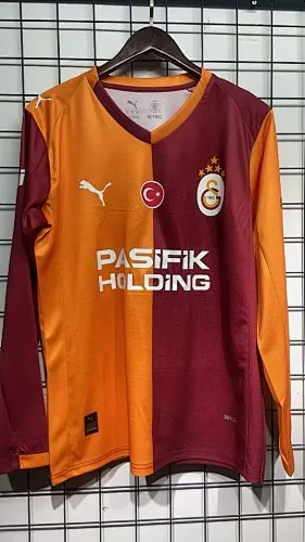 26-27 Galatasaray Home Long Sleeve Soccer Jerseys