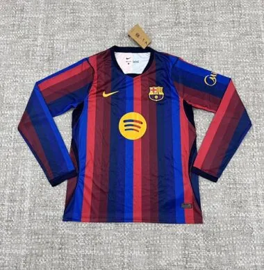 26-27 Barc Home Long Sleeve Soccer Jerseys