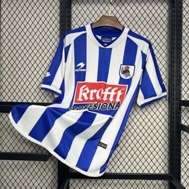 02/03 Camisetas de fútbol retro de la Real Sociedad para jugar en casa