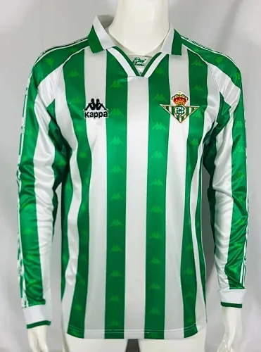 Camisetas de fútbol de manga larga retro del Real Betis (temporada 1995/97)