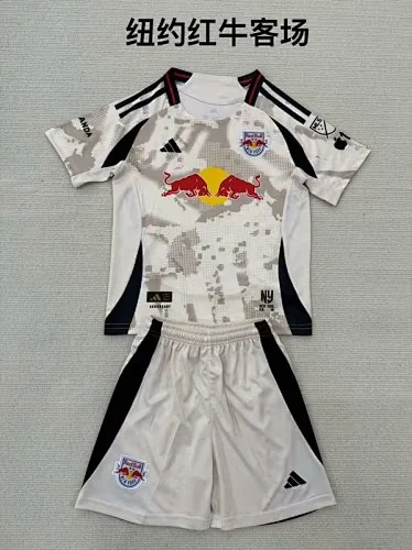 Camisetas de fútbol infantiles del Real Madrid para partidos fuera de casa, 25-26