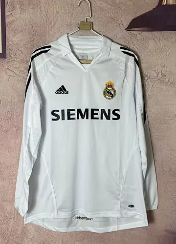 05/06 Real Madrid Home Retro Long Sleeves Soccer Jerseys