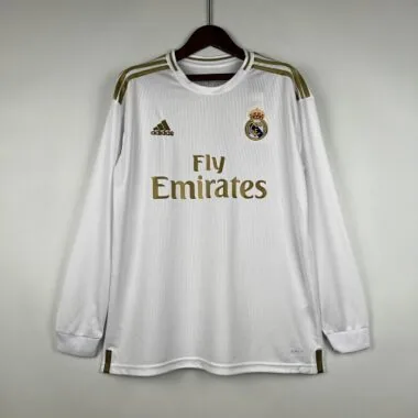 19/20 Real Madrid Home Retro Long Sleeve Soccer Jerseys