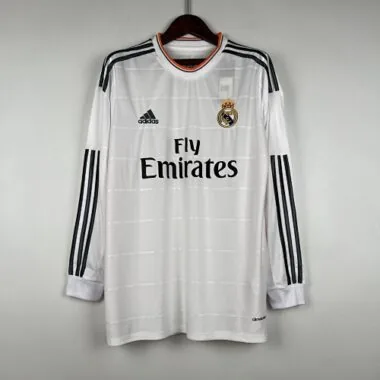 2013/14 Real Madrid Home Retro Long Sleeve Soccer Jerseys
