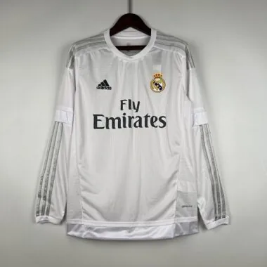 2015/16 Real Madrid Home Retro Long Sleeve Soccer Jerseys