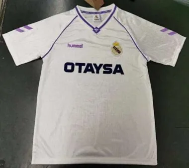 90/91 Real Madrid Home Retro Soccer Jerseys