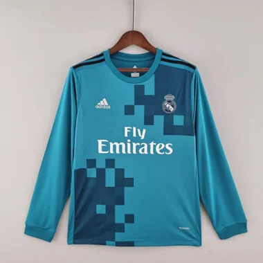 2017/18 Real Madrid Third Retro Long Sleeve Soccer Jerseys