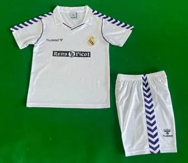 88-90 Real Madrid Home Kids Soccer Jerseys