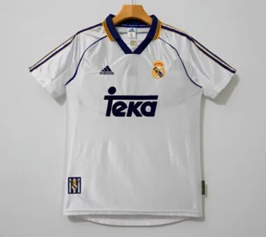 1998 Real Madrid Home Retro Soccer Jerseys