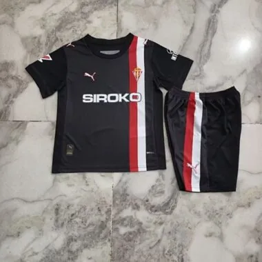 25-26 Sporting de Gijon Away Kids Soccer Jerseys