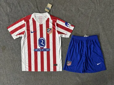 Camisetas de fútbol del Atlético de Madrid para casa, números 25 y 26