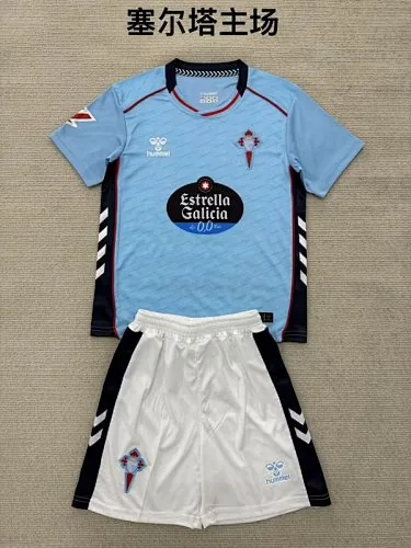Camisetas de fútbol infantiles del Celta para los partidos en casa, tallas 25-26