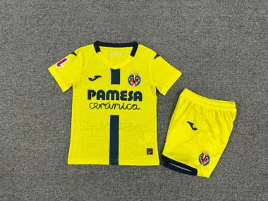 25-26 Villarreal Home Kids Soccer Jerseys