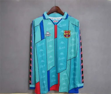 96-97 Barc Away Long Sleeve Soccer Jerseys