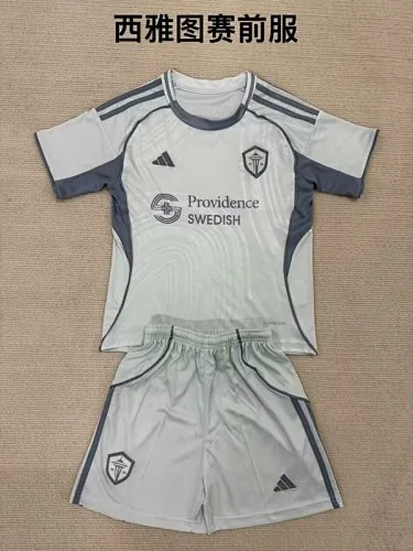 25-26 Kids Seattle Pre-Match Soccer Jerseys