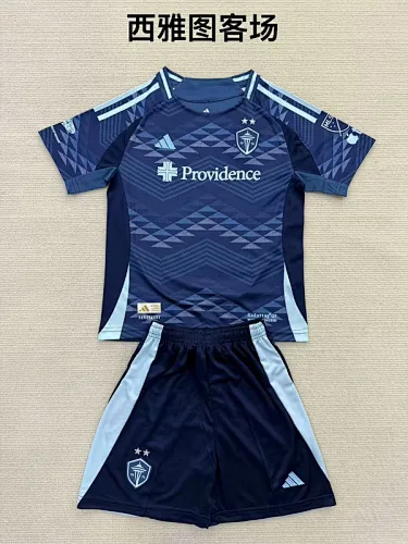 25-26 Seattle Away Adults And Kids Soccer Jerseys