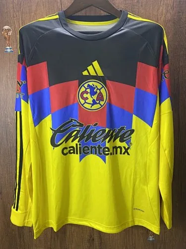 25-26 Club America Home Long Sleeve Soccer Jerseys
