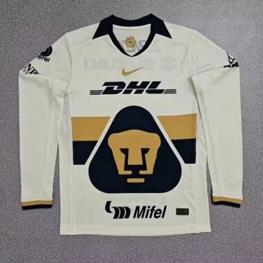 25-26 Pumas Home Long Sleeve Soccer Jerseys