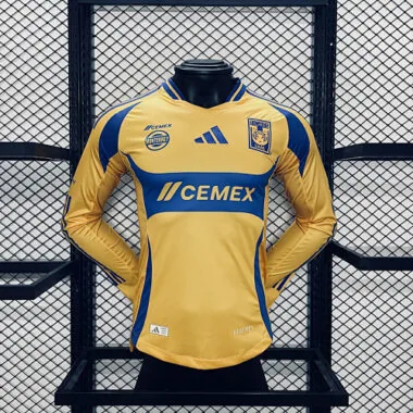 24-25 Tigres Home Long Sleeve Soccer Jerseys