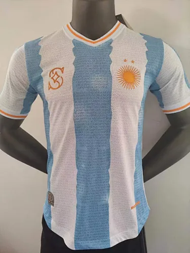 Argentine Commemorative Edition Player Version Soccer Jerseys