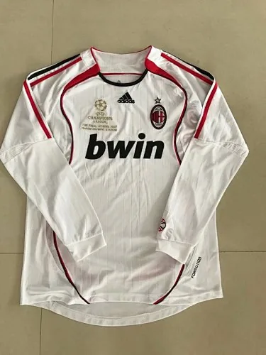 2006/07 AC Milan Away Retro Long Sleeve Soccer Jerseys