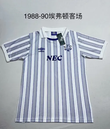 88/90 Everton Away Retro Soccer Jerseys