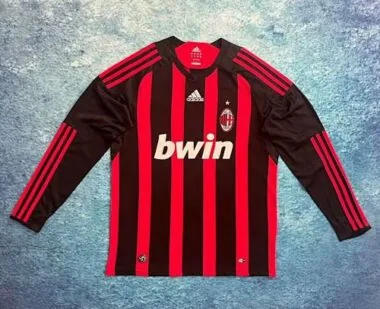 08/09 AC Milan Home Retro Long Sleeve Soccer Jerseys