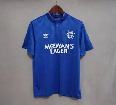 87/90 Rangers Home Retro Soccer Jerseys