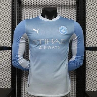 26-27 Manchester City Home Long Sleeve Soccer Jerseys