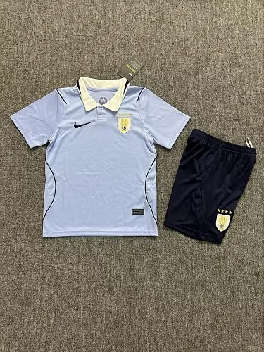 26-27 Uruguay thuisvoetbalshirts voor kinderen
