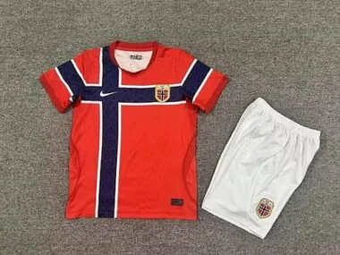 2026 Noorwegen Thuiswedstrijdshirts voor kinderen