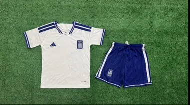 2026 Greece Home Kids Soccer Jerseys