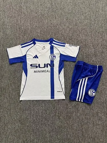 25-26 Schalke Away Kids Soccer Jerseys