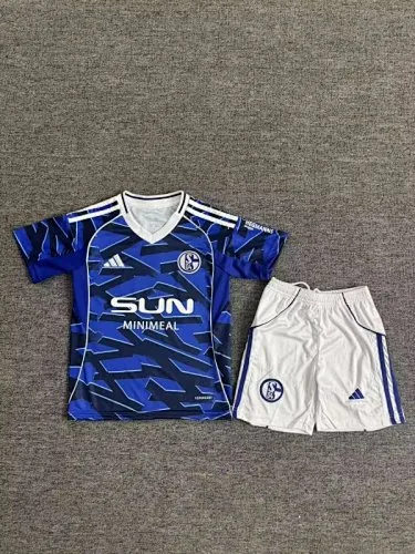 25-26 Schalke Home Kids Soccer Jerseys