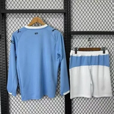 Afbeelding 2 van album 25-26 Manchester City Home Long Sleeve Soccer Jerseys