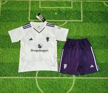 25-26 Man United Away Kids Soccer Jerseys
